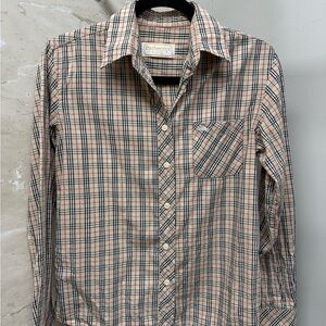 Vintage Burberry Button Up Nova Check Dress Shirt